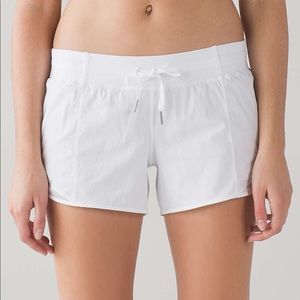 White Lululemon Hotty Hot Shorts 4